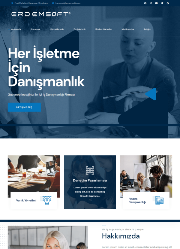 Finans ve Danışmanlık Hazır Web Sitesi Yazılımı - Görsel 2