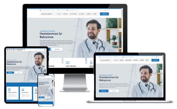 Hastane - Poliklinik - Klinik ve Doktor Hazır Web Sitesi Yazılımı