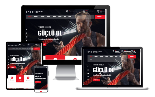 Spor, Fitness ve Yoga Hazır Web Sitesi Yazılımı