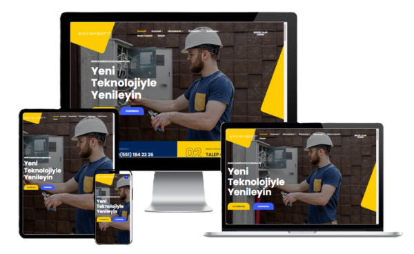 Tamir, Bakım ve Onarım Hizmetleri Hazır Web Sitesi Yazılımı